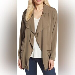 Trouvé drape front jacket with pockets